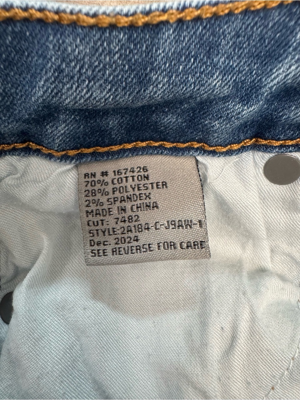 Tractr Girls Denim Shorts Size 12 Crochet Hem Boho Festival Light Wash Stretch - Picture 6 of 15